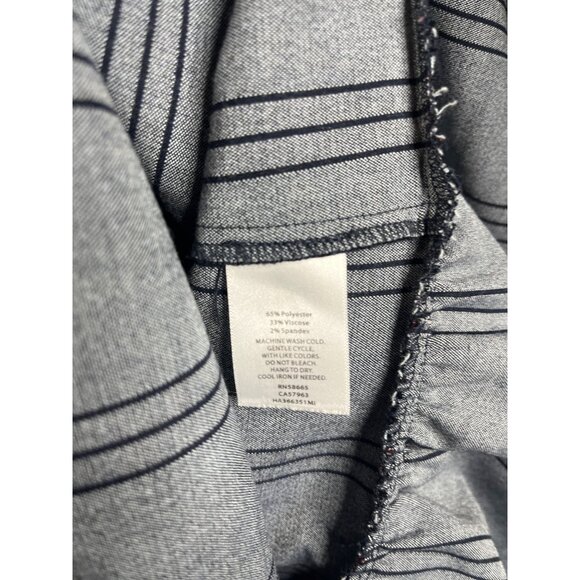 Halogen Navy Red Striped Sleeveless Mini Shift Dress Women’s XS Work Casual - Picture 8 of 12